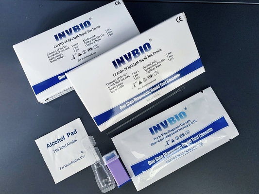 SARS-CoV-2 कोरोनावायरस IgG IgM एंटीबॉडी टेस्ट किट वन स्टेप सेल्फ टेस्टिंग INVBIO