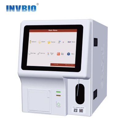 INVBIO716 Plus 3 पार्ट हेमेटोलॉजी एनालाइज़र RBC WBC HGB और WBC पूरी तरह से स्वचालित TFT LCD