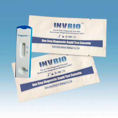 1.0ng/Ml मायोकार्डियल इन्फ्रक्शन Mi सीटीएनआई कार्डिएक ट्रोपोनिन I रैपिड टेस्ट किट Invbio