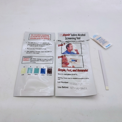 INVBIO पर्सनल वन स्टेप लार अल्कोहल टेस्ट स्ट्रिप 25 स्ट्रिप्स / बॉक्स