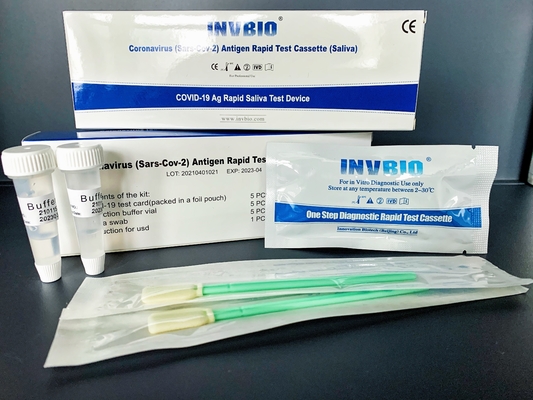 SARS-CoV-2 कोरोनावायरस एंटीजन लार सेल्फ टेस्ट किट 25 पीसी / बॉक्स
