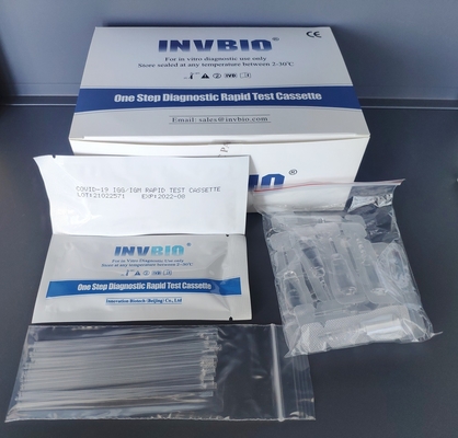 SARS-CoV-2 सीरम प्लाज्मा IgG IgM एंटीबॉडी टेस्ट किट घर पर 25pcs / Box