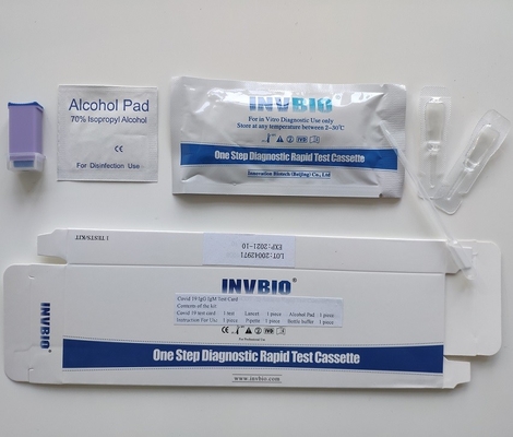 SARS-CoV-2 कोरोनावायरस IgG IgM एंटीबॉडी टेस्ट किट वन स्टेप सेल्फ टेस्टिंग INVBIO