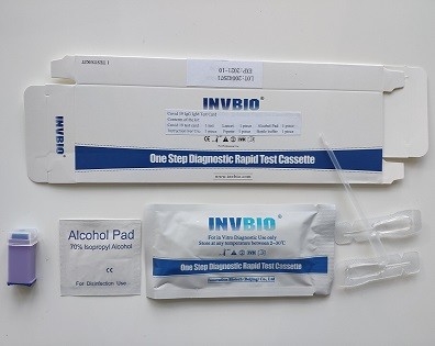 SARS-CoV-2 कोरोनावायरस IgG IgM एंटीबॉडी टेस्ट किट वन स्टेप सेल्फ टेस्टिंग INVBIO